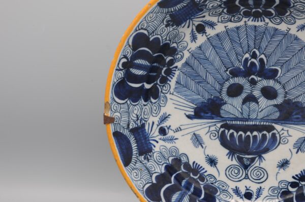Delft 'Peacock' plate by Quirinus Mesch - second half 18th century