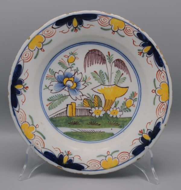 Delft polychrome 'Boerendelft' plate - early 19th century