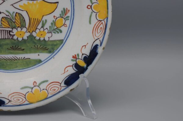 Delft polychrome 'Boerendelft' plate - early 19th century