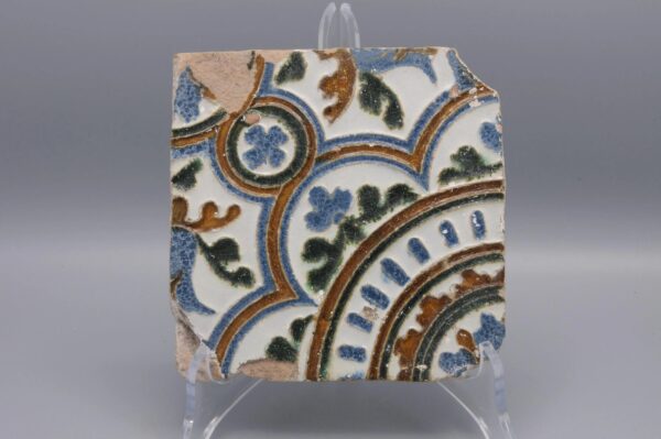 Azulejo, Arista y Cuenca - Spanish Moorish Mudejar Tile, Toledo 16th century