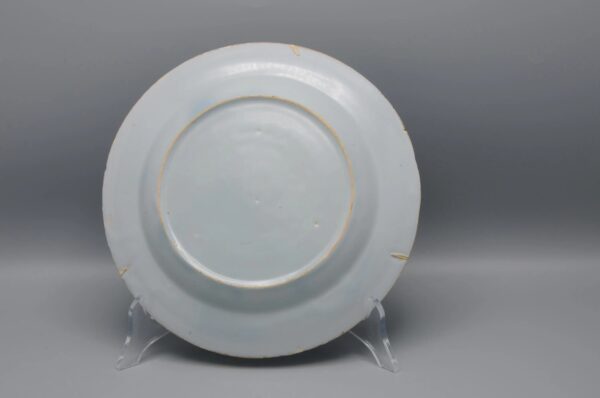 English Delft - Blue and white chinoiserie delftware plate - 18th century