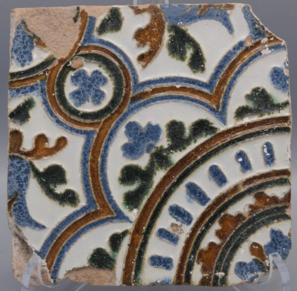 Azulejo, Arista y Cuenca - Spanish Moorish Mudejar Tile, Toledo 16th century