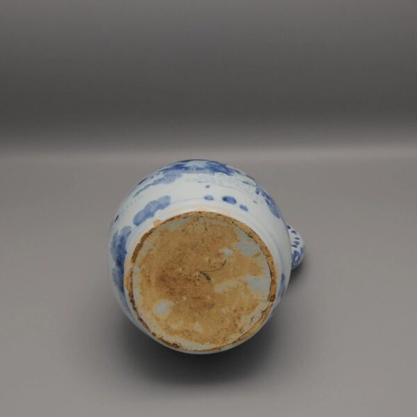 Delftware Blue pitcher chinoiserie decor - late 17th century