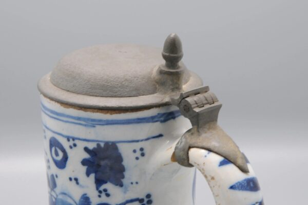Delftware Blue Beer Jug - 18th century