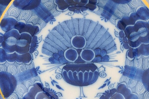 Delft set of 3 'Peacock' plates by 'De Blompot' - second half 18th century