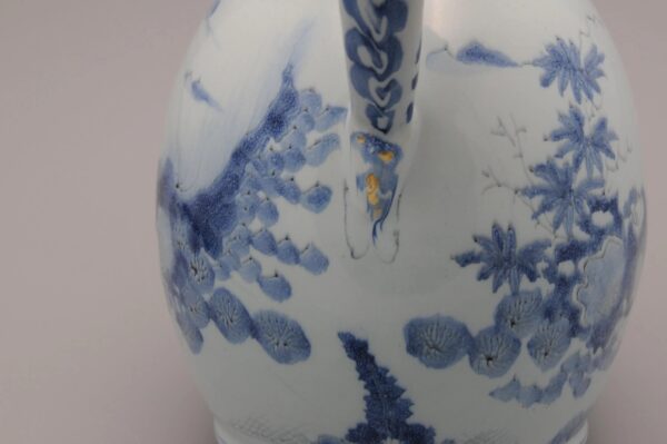 Delftware Blue pitcher chinoiserie decor - late 17th century