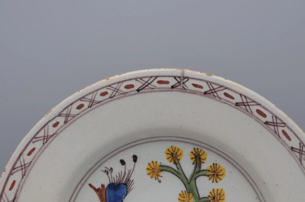 Delft polychrome chinoiserie plate - mid 18th century