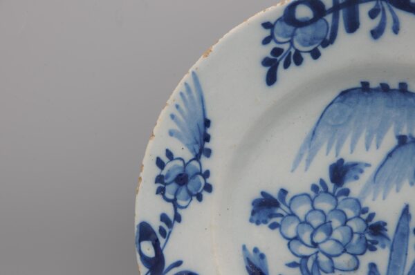 Delft chinoiserie plate - Mid 18th century