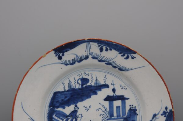 Delft chinoiserie plate - Mid 18th century
