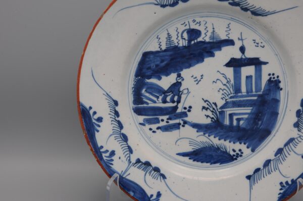Delft chinoiserie plate - Mid 18th century