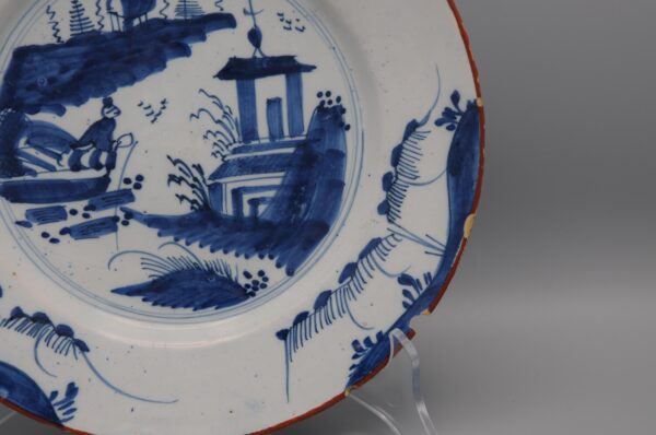 Delft chinoiserie plate - Mid 18th century