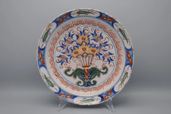 Delft polychrome charger - mid 18th century