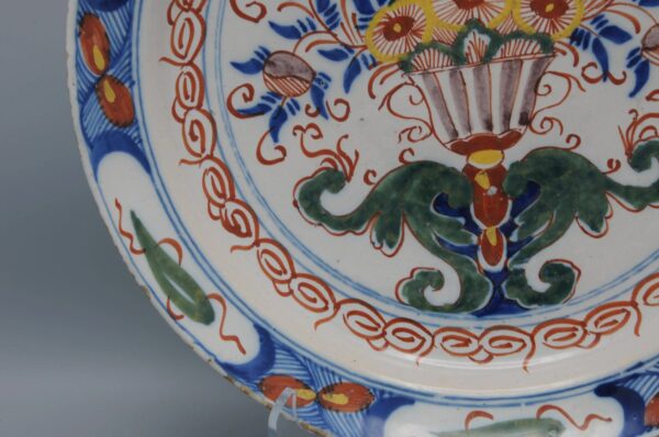 Delft polychrome charger - mid 18th century