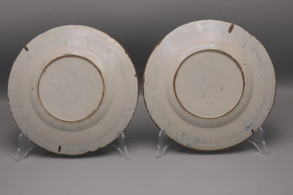Dutch Delft - pair of Empire Delft plates ca 1800