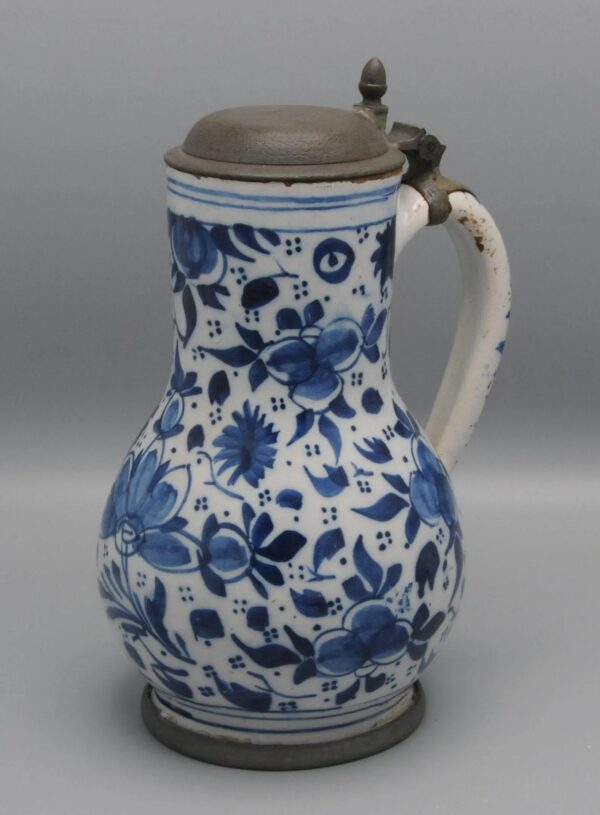 Delftware Blue Beer Jug - 18th century