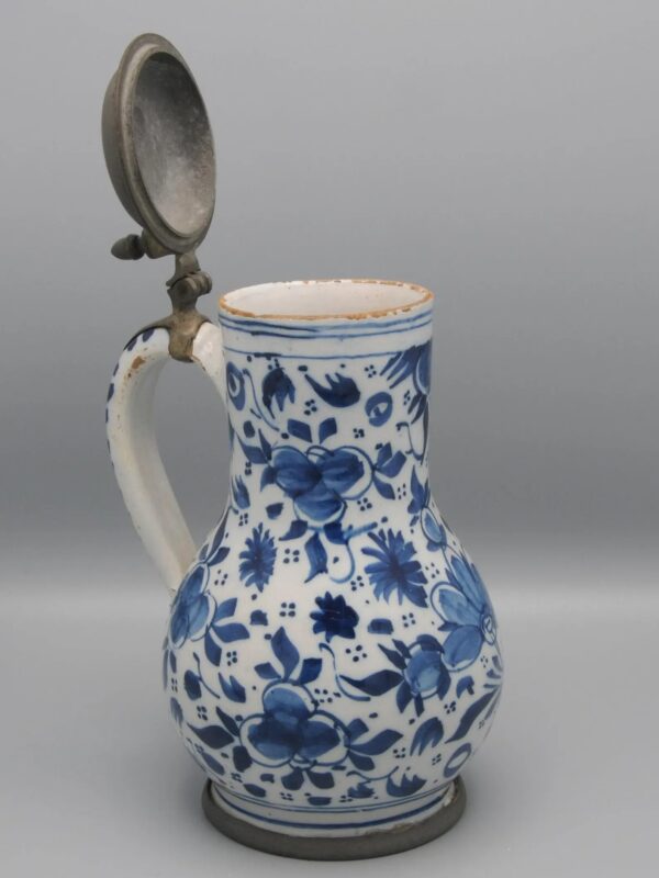 Delftware Blue Beer Jug - 18th century