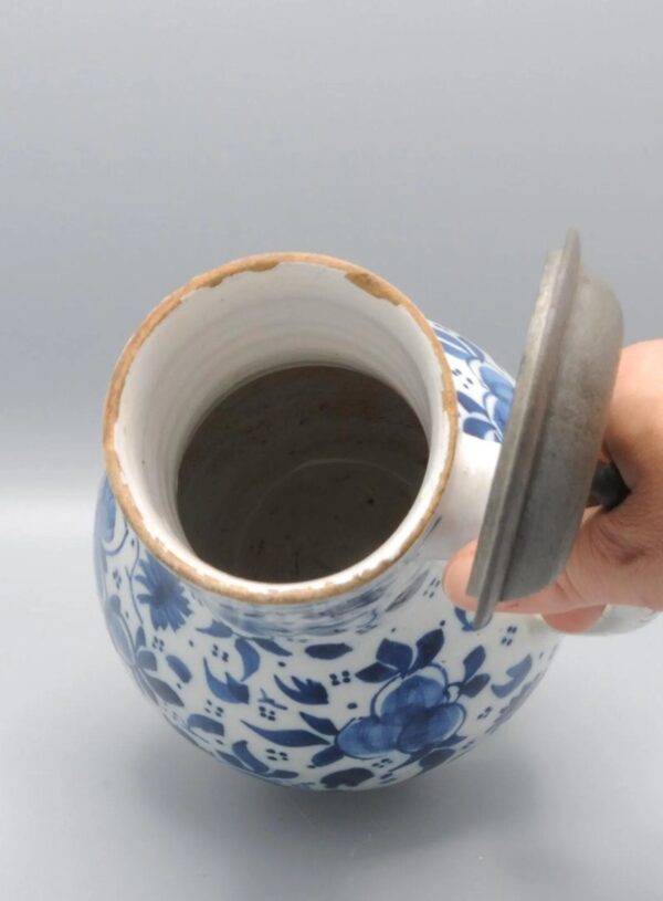 Delftware Blue Beer Jug - 18th century